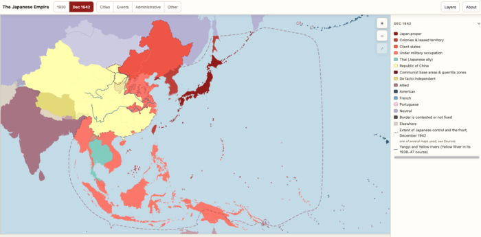 Interactive Map of the Japanese Empire